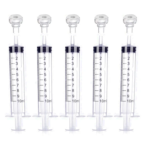 MUB 5 Packs 10ml Plastic Measuring Syringe With 5 Injector Kit, No Needle Perfume Dispenser Pump Perfume Refill Tool Perfume Decanting Supplies for Travel Empty Perfume Bottles