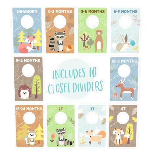 Canopy Street Woodland Closet Clothing Size Dividers / 4