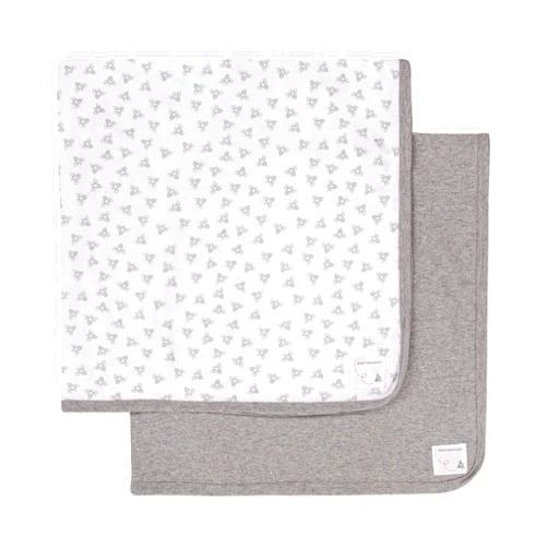 Burt's Bees Baby Infant Receiving Blankets, Made with 100% Organic Cotton, Stretchy and Soft Honey Bee Newborn Swaddle Blanket - Size 29 x 29 Inches - 2 Pack Set