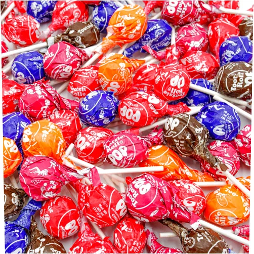 Donty-Tonty TOOTSIE ROLL POPS Lollipops 2 lb – Bulk Bag, 5 Assorted Flavors, Gluten Free, Chewy Center & Hard Candy Coating, Individually Wrapped Suckers (48 Pieces)