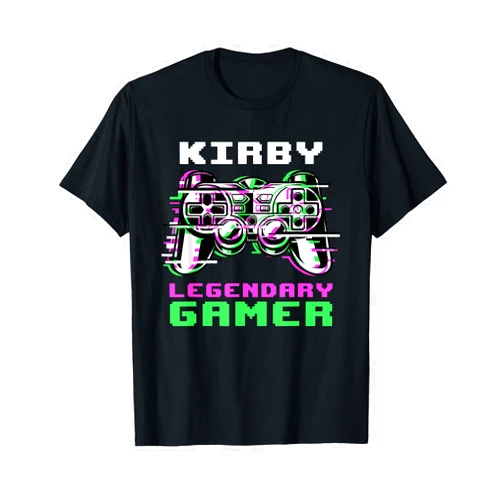 Personalized Gaming Gift Idea And Gamer Quotes Kirby - Legendary Gamer - Personalized T-Shirt
