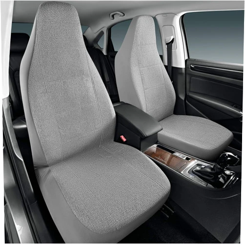 Road Comforts Car Seat Covers for Front Seat, High Back Heavy Duty Breathable Flax Seat Protector, Airbag, Not Seat Belt Compatible, Washable Seat Cover Fits for Most Cars, Trucks, SUVs, Vans