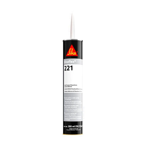 Sika Sikaflex-221, White, multi-purpose sealant/adhesive, polyurethane fast curing sealant, 10.1 fl. oz Cartridge