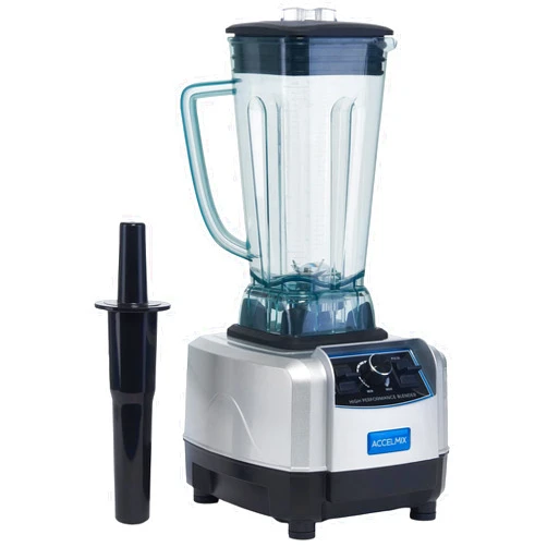 Winco XLB-1000 68 oz. Commercial Electric Accelmix 2 HP Blender - 120V, 1450 W, Gray