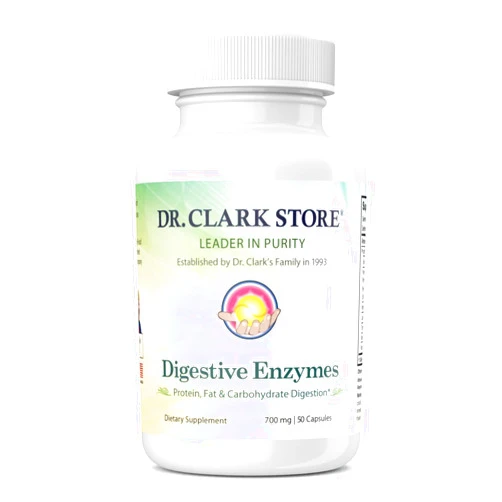 Dr Clark Dr. Clark Digestive Enzymes Supplement – 700mg, 50 Gelatin Capsules, Promotes Digestive Health & Gut Function
