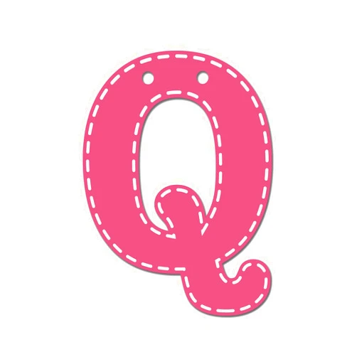 CoCaLo Mix & Match Pink Hanging Letter, Q