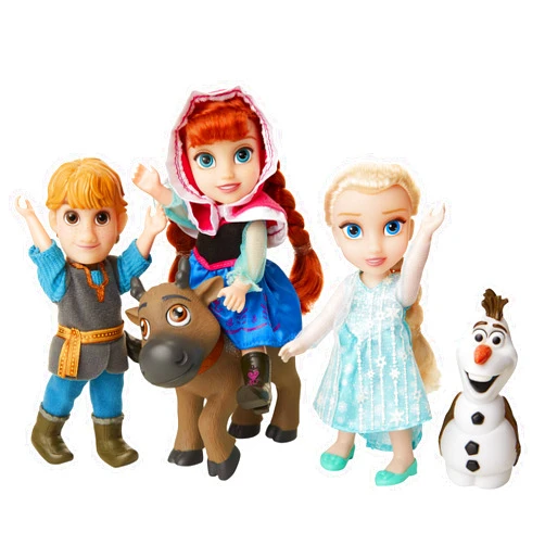 JAKKS Pacific Frozen Disney Deluxe Petite Doll Gift Set - Includes Anna, Elsa, Kristoff, Sven and Olaf! Dolls are Approximately 6 inches Tall - Perfect for Any Fan!