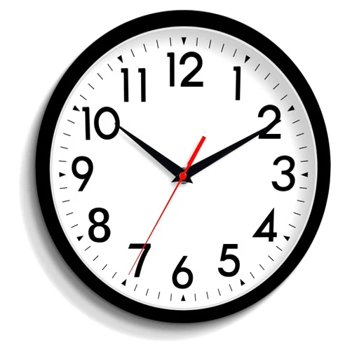 DAXSMY 12 Inch Wall Clock Silent Non-Ticking Battery Operated Analog Clock Decorative for Office Kitchen Outdoor Living Room Classroom Bedroom Bathroom School(Black)