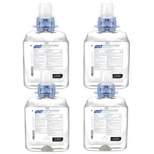 PURELL Advanced Green Certified Instant Hand Sanitizer Foam, Fragrance Free, EcoLogo Certified, 1200 mL Refill for PURELL CS4 Manual Hand Sanitizer Dispensers (Pack of 4) - 5191-04