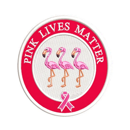 Sassy Treasures Breast Cancer Awareness Pink Lives Matter Flamingos 3.5
