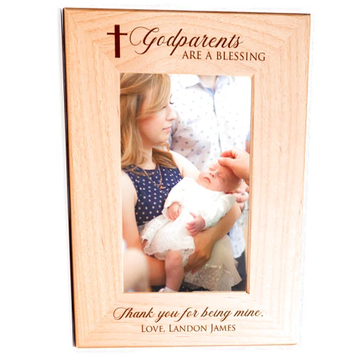 Lifetime Creations Personalized Godparent Picture Frame: Personalized Godparent Gift, Engraved Godparent Frame, Holds 4