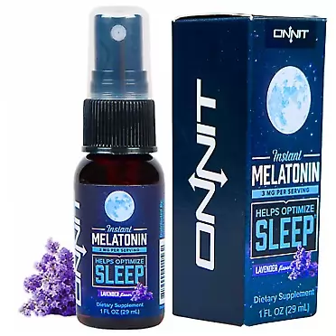 Onnit Instant Melatonin Spray | 3mg Liquid Melatonin Per Serving | Lavender Flavor