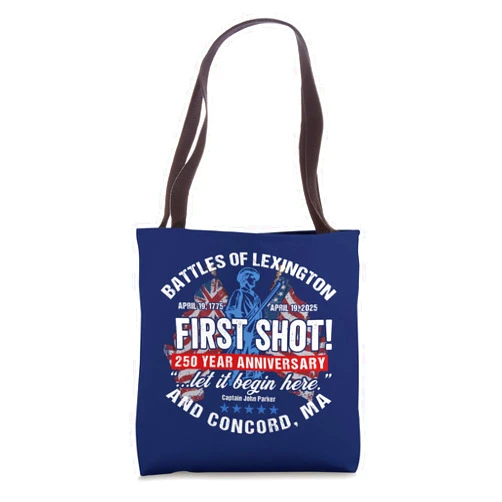 KAEDAM Gifts: Americana American Revolutionary War 250 Year Anniversary Souvenir Tote Bag