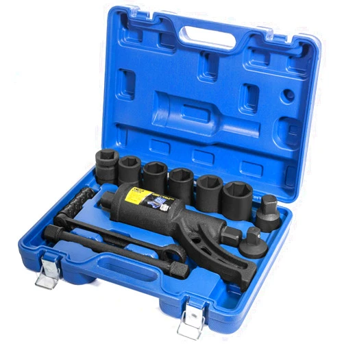 XtremepowerUS 8pcs Torque Wrench Labor Saving Lug Nut Wrench Torque Multiplier Cr-v Socket for Semi Truck & RVs