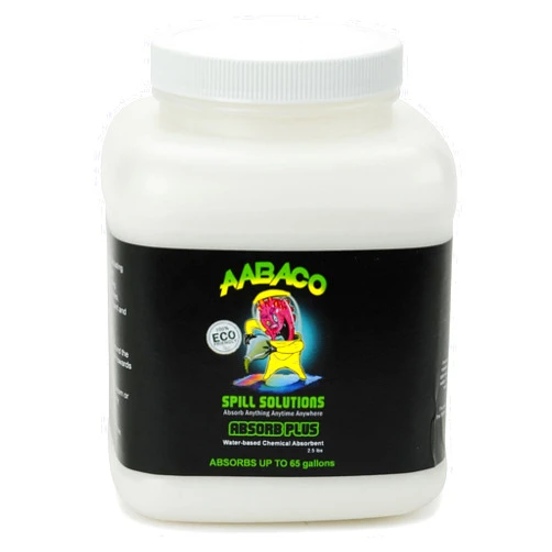 Aabaco Absorb Plus Spill Absorbent Powder 2.5lbs for Quick & Easy Clean Up - Absorbs Water-Based Chemicals on Contact - Ideal for Lawns, Turf, Soils, Concrete and More