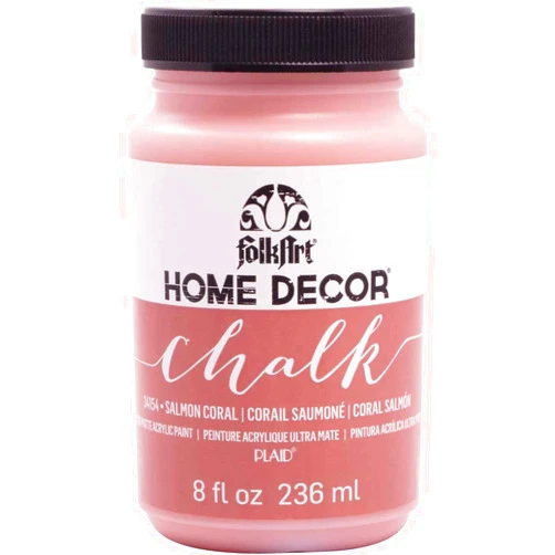 FolkArt 34154 Home Decor Chalk Furniture & Craft Paint in Assorted Colors, 8 ounce, Salmon Coral