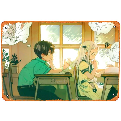 VEGICKEN Yashiro Nene, Hanako-kun, Jibaku Shounen Hanako-kun, Hanako-kun, Classroom, Cuteness - 8 X 12 Inch Retro Tin Sign
