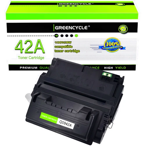 greencycle 1 PK 10,000 Pages Compatible Black Toner Cartridge Replacement for HP Q5942A Q5942 42A Used for Laserjet 4200 4240 4250 4250TN 4250N 4250DTN 4300 4350 4345MFP 4350N 4350TN 4350DTN Series