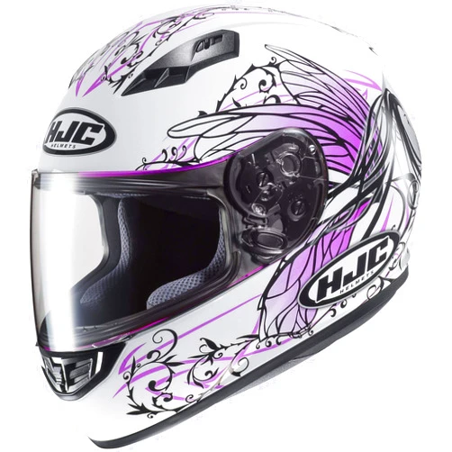 HJC Helmets Unisex-Adult Full Face CS-R3 Fullface Helmet Naviya (White/Fuchsia,), small (148-982)