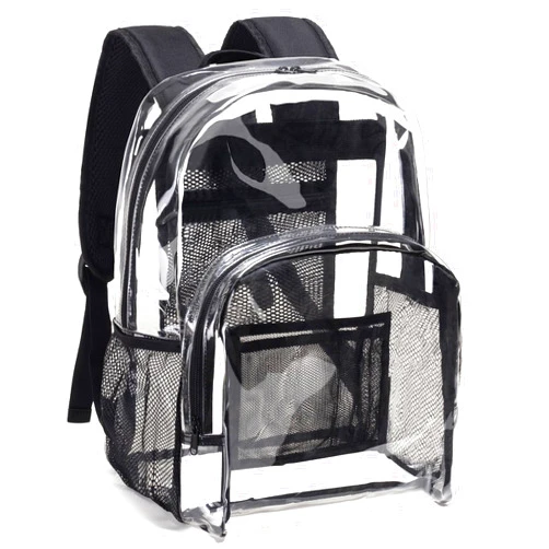 Vorspack Clear Backpack Heavy Duty - PVC Transparent Backpack Large Clear Book Bag for College Work