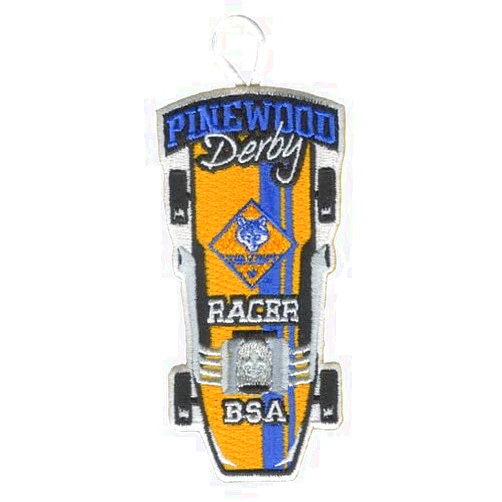 ClassB Pinewood Derby Racer Patch - Cub Scout Retro - Fully Embroidered - ClassB