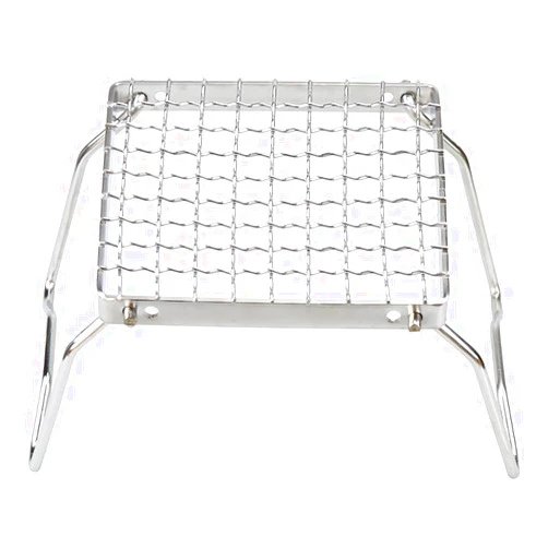 DZRZVD Camp Grill with Foldable Legs-304 Stainless Steel Grill Grate for Gas Stove-Ultralight Campfire Stand-Portable Grill Grid for Backpacking/Camping/Hiking/Picnic/Traveling/Fishing with Carry Bag