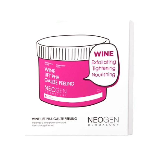 DERMALOGY by NEOGENLAB PHA Gauze Peeling - Formulated with AHA BHA PHA Exfoliating & Cleansing Pad (10 - Wine)
