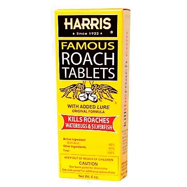 P.F. HARRIS Harris Famous Roach & Silverfish Killer Tablets (6oz), Treats a Minimum of 12 Rooms, 145+ Tablets Included - 3 Packs Included