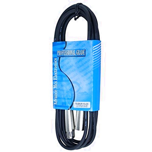 MCSPROAUDIO 10 foot Male to Female XLR microphone cable (Black)