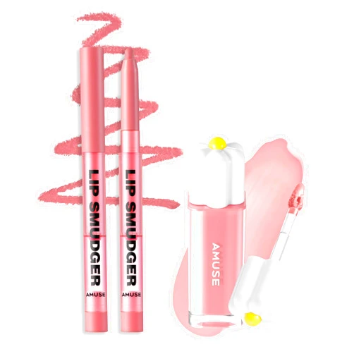 Amuse Seoul Daisy Flower Dew Tint & Lip Smudger All in One Combo - Dew Tint13 DEW BOKSOONGA+ Lip Smudger 04 HIPPIE GIRL