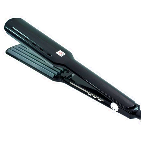 Wangmeili Professional Hair Crimper Corrugated Curling Iron Hair Curler Wave Wand Electric Small Waver Curling Plate Volume Iron Styling Tools (Black)