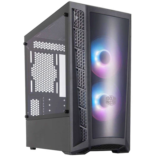 Cooler Master MasterBox MB320L ARGB Micro-ATX with Dual ARGB Fans, DarkMirror Front Panel, Mesh Front Intake Vents, Tempered Glass Side Panel & ARGB Lighting System