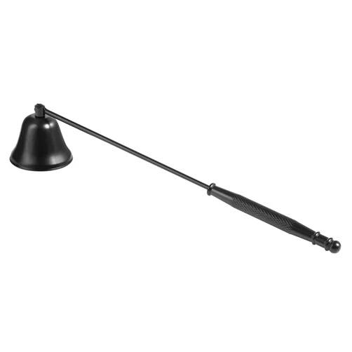 Kirecoo Candle Snuffer, Candle Snuffer Extinguisher with Long Handle, Polished Stainless Steel Wick Flame Snuffer for Putting Out Candle Flame Safely, Black Candle Snuffers Accessory for Candle Lovers