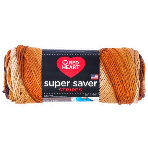 RED HEART Super Saver yarn, Latte Stripe