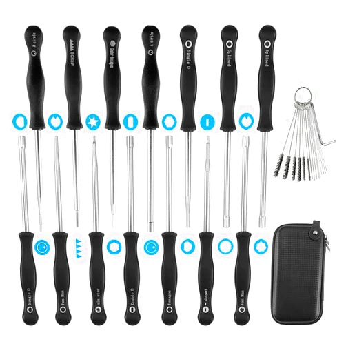 Asasytal Carburetor Adjustment Tool for Common 2 Cycle Small Engine Compatible with Husqvarna Sthil Echo Ryobi Poulan Chainsaw Weed Eater with Carburetor Screwdriver & Cleaning Kits, 14 Pcs