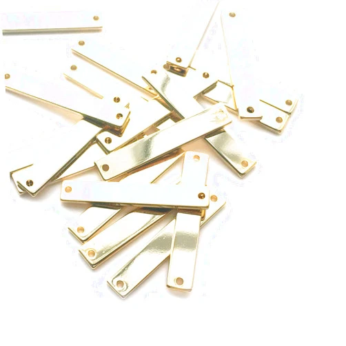 Mignon Supply 10 Pieces - 16K Gold Plated Stamping Blank Bar Ready to Stamp Jewelry Supply Craft Supplies Mignon and Mignon 1.2