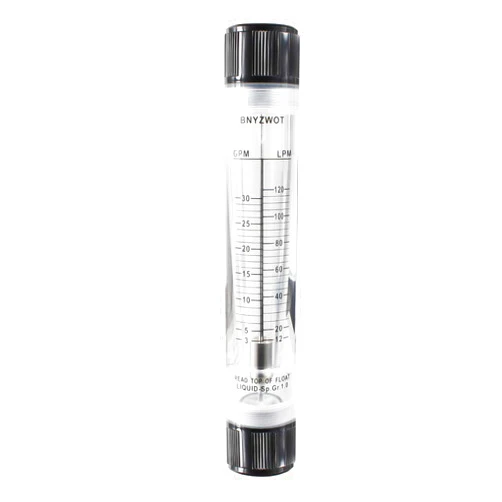 BNYZWOT Inline Clear Acrylic Water Flowmeter 1PT Dia Threads G-25 3-30 GPM 12-120 LPM