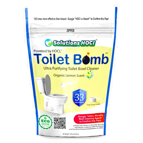Solutions HOCL Power Clean with HOCL Toilet Cleaner Bomb - 33 Treatments Lemon Scent