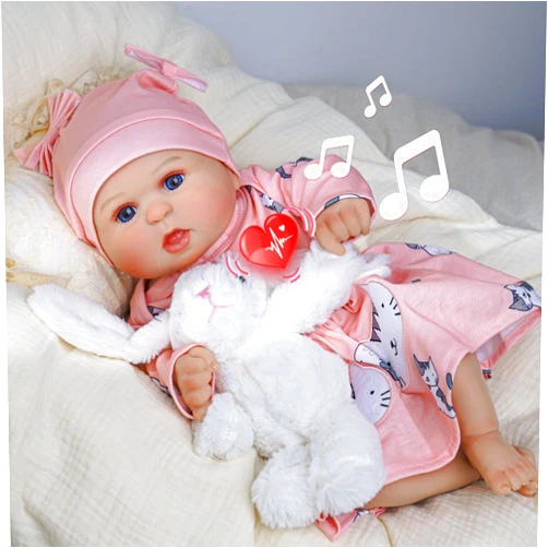 BABESIDE Reborn Baby Dolls with Heartbeat Coos and Breathing - Bailyn, 20 inches Realistic Newborn Soft Baby Dolls with Toy Accessories Gift Set for Kids Age 3+