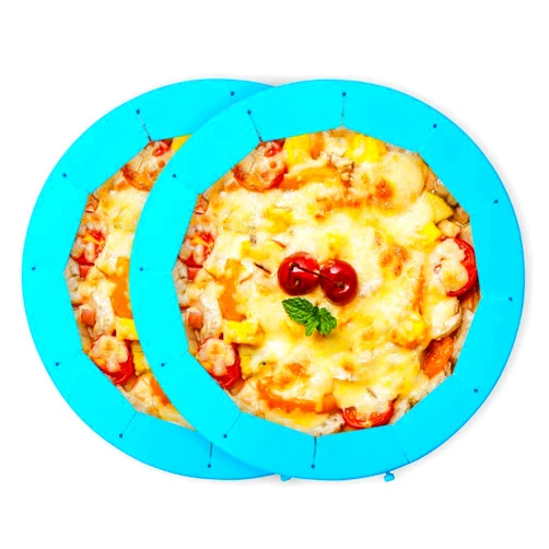SUUCARER Adjustable Pie Crust Shield Silicone Pie Protector, Pie Ring Crust Bake Protector Pie Cover，Pie Accessories Kitchen Gadget for Baking Pizza Pie Tools, Fits 8 to 10.5 Inch Pie Pans, 2 PCS