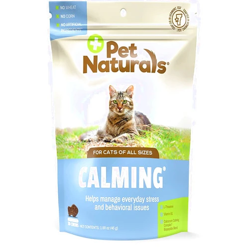 Pet Naturals Calming Chews for Cats, 30 Chews - Behavioral Support and Anxiety Relief for Travel, Boarding, Vet Visits and High Stress Situations