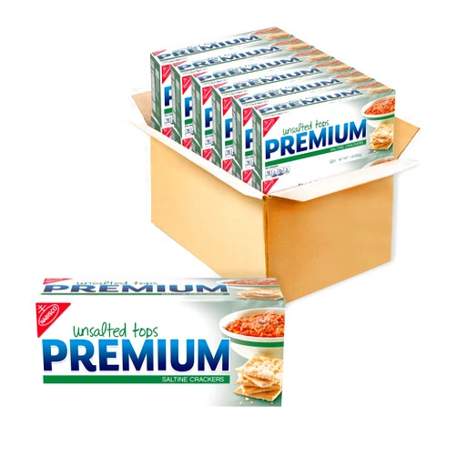 Premium Unsalted Tops Saltine Crackers, 12 - 16 Ounce Boxes (Pack of 12)