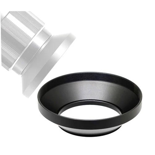 Fotasy 72mm Metal Wide Angle Lens Hood, Wide Lens Hood 72mm for Canon Fuji Leica Leitz Nikon Olympus Panasonic Pentax Sony Lens, 72mm Screw-in Design Wide Hood