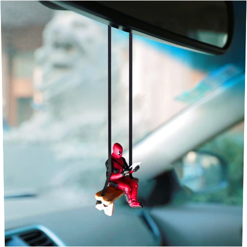 YYS.BD Car Swinging Ornament Rear View Mirror Accessories Hanging Cute Anime Rearview Pendant Decoration Interior for Gardening Man Woman Charms Aesthetic Decor Decorations (XSH)