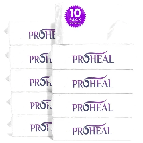 ProHeal Disposable Dry Wipes for Adults & Baby - 300 Count (10 Packs of 30) - Gentle & Durable Washcloths for Incontinence and Skin Care - 7