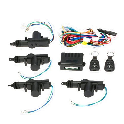 Geevorks Universal Car Door Lock 4PCS,Geevorks 12V Door Lock Actuator Keyless Entry System with 2 Remote,Car Power Door Lock Remote Central Locking Kit Black