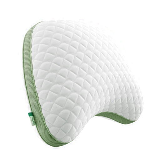 Novilla Tencel Side Sleeper Pillow for Neck and Shoulder Pain, Curved Crescent Design with Adjustable Shredded Memory Foam, Silk-Like Soft Cover for Face & Hair Care, Queen