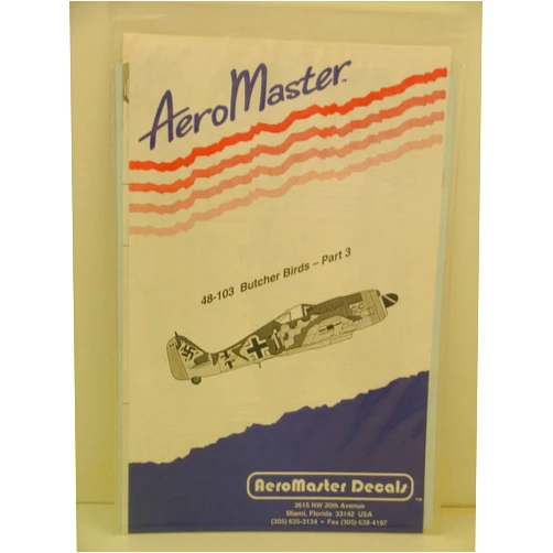 AeroMaster Decals-1/48 Scale German WW II Fw 190 Butcher Birds Part 3
