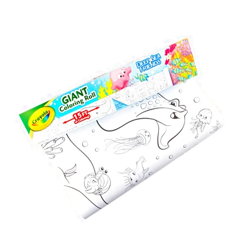 Crayola Giant Coloring Roll, 15 Perforated Ocean Coloring Pages, Gift for Kids, Ages 3, 4, 5, 6