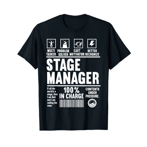 Stage Manager Stage Crew Drama Theatre Life Gifts Stage Manager Stage Crew Theatre Tech Theater T-Shirt